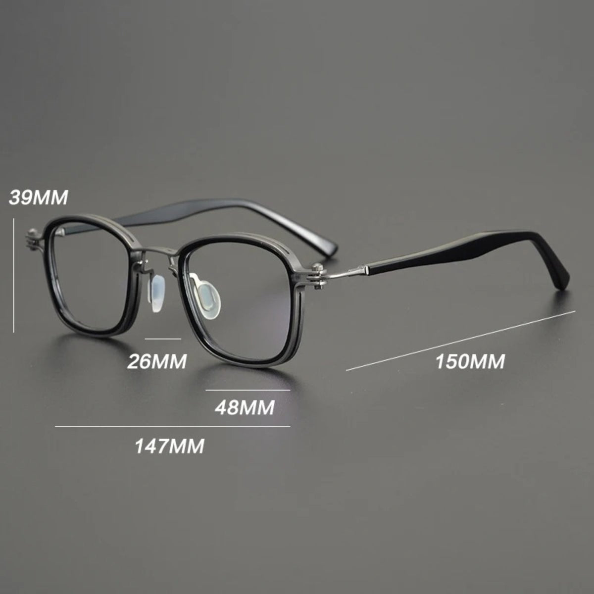 
Gafas cuadradas azules de aleación