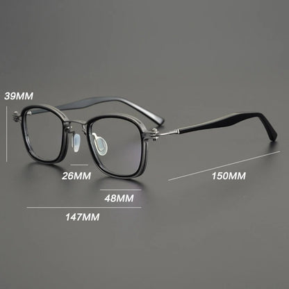 
Gafas cuadradas azules de aleación - Imagen 7