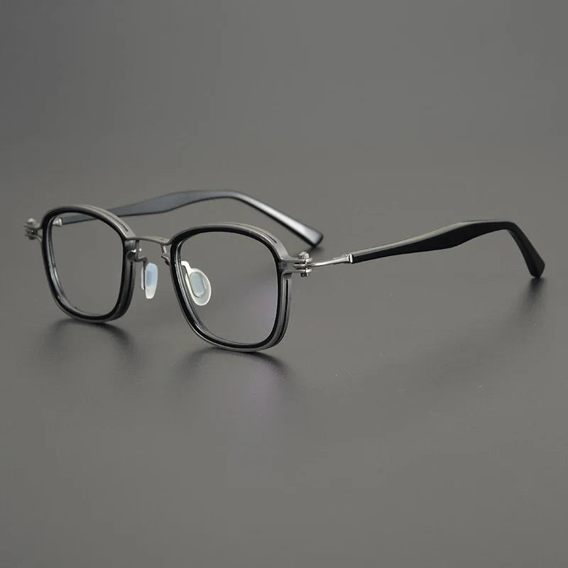 
Gafas cuadradas azules de aleación - Negro