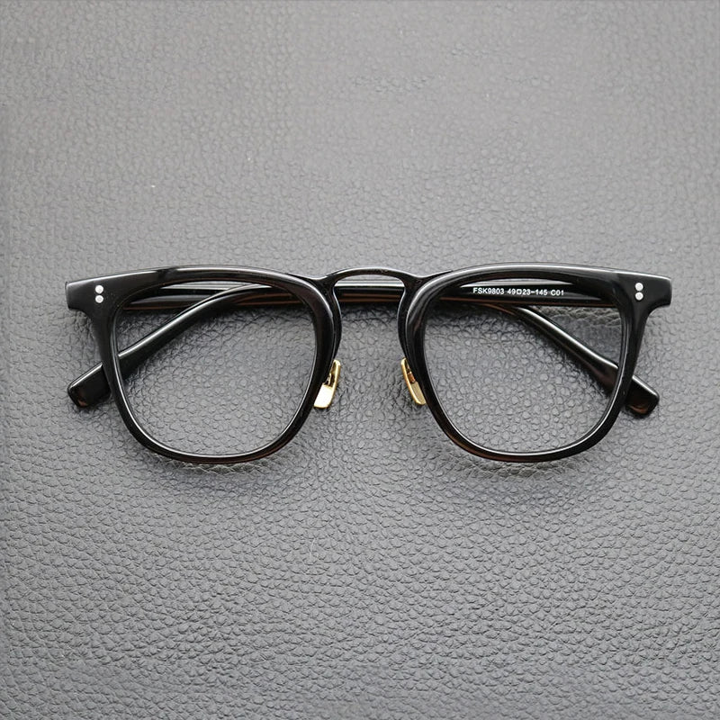 
Gafas cuadradas de acetato estilo patchwork en verde
