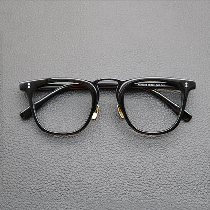 
Gafas cuadradas de acetato estilo patchwork en verde - Imagen 4