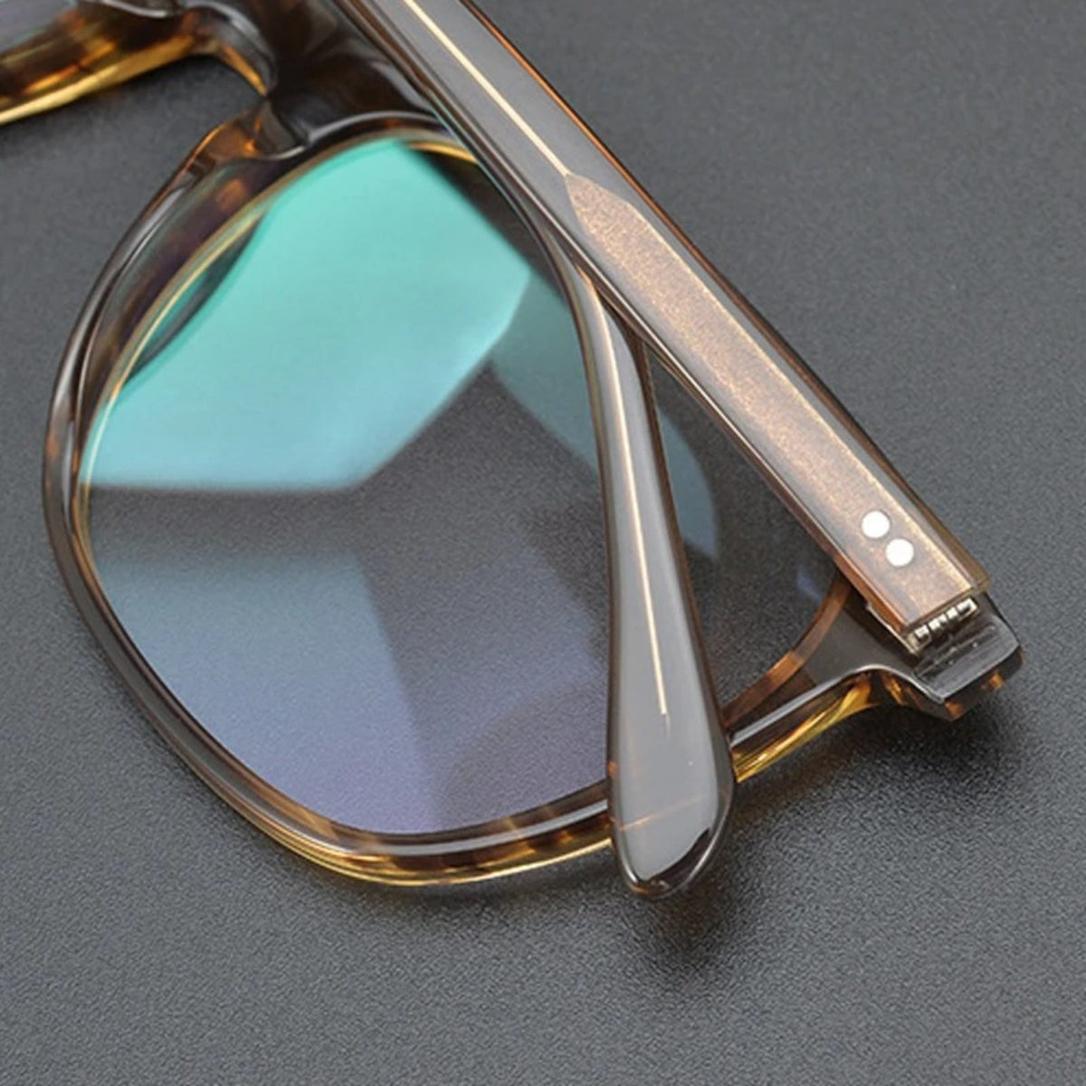 
Gafas cuadradas de acetato color azul cristal - Imagen 6
