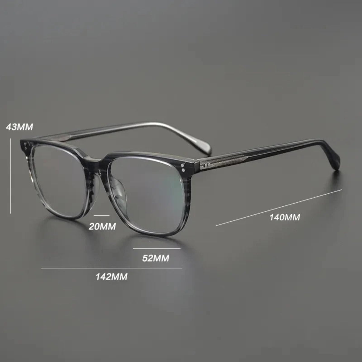 
Gafas cuadradas de acetato color azul cristal