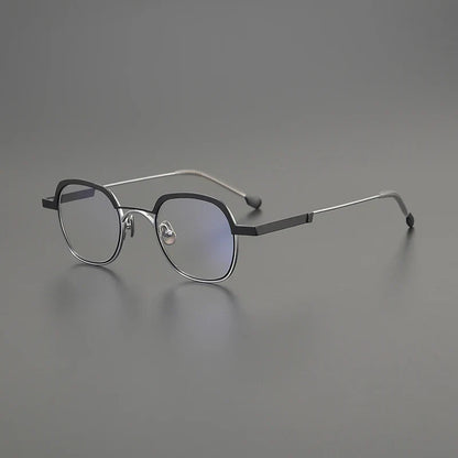 
Gafas geométricas de titanio color mostaza - Imagen 4