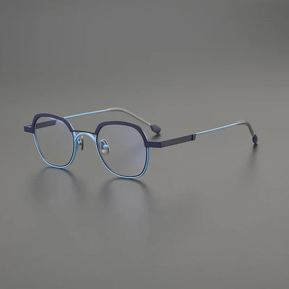 
Gafas geométricas de titanio color mostaza - Imagen 5