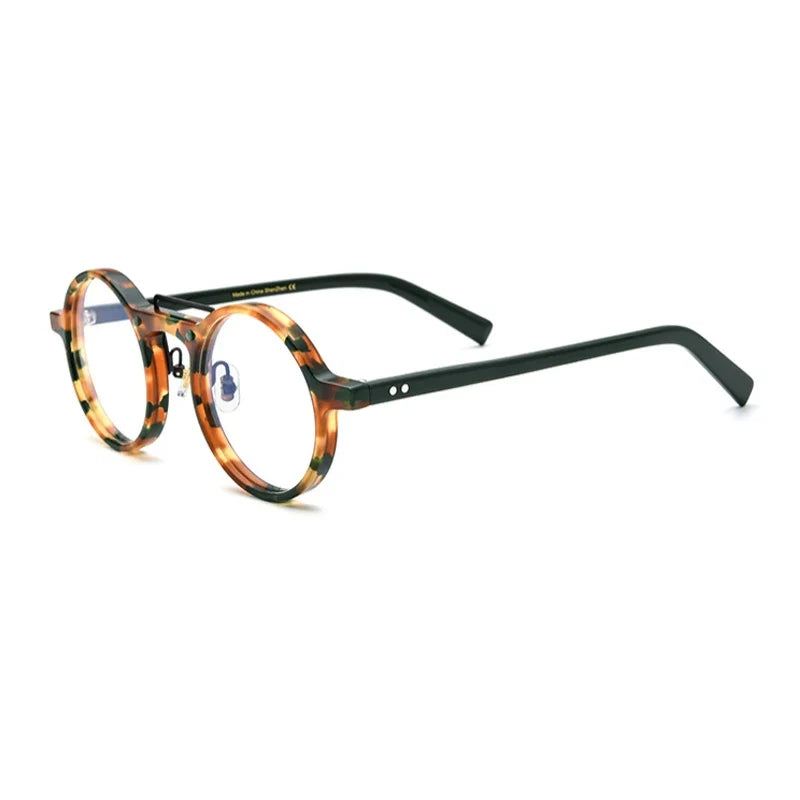 
Gafas redondas de acetato tipo mosaico - Verde