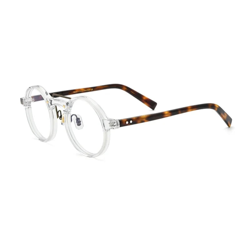
Gafas redondas de acetato tipo mosaico - Transparente