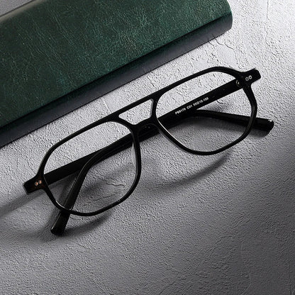 
Gafas de aviador de acetato con estampado de carey