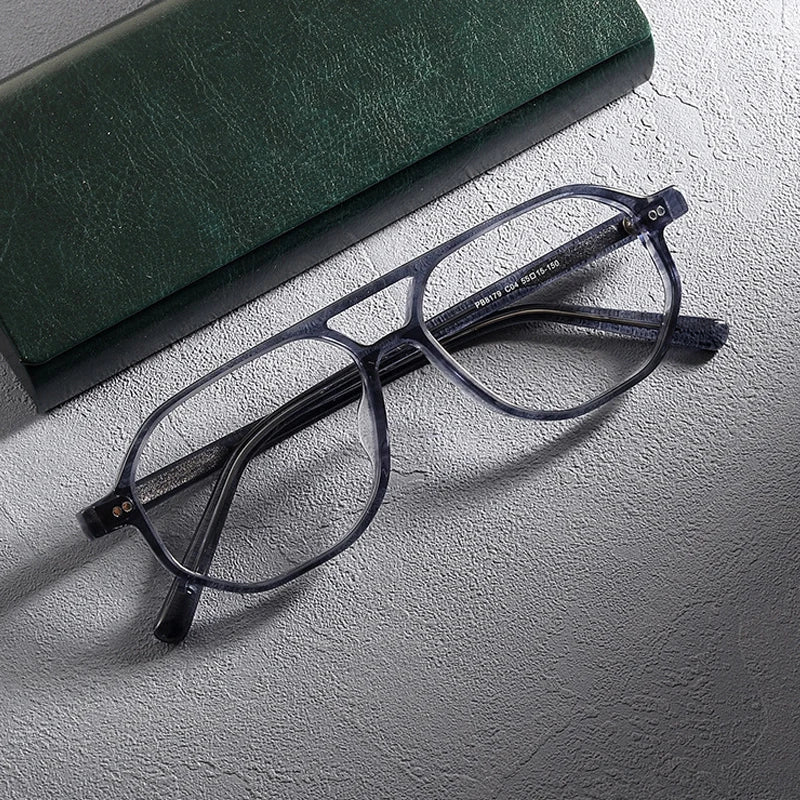 
Gafas de aviador de acetato con estampado de carey