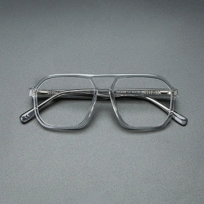 
Gafas de sol estilo aviador con doble puente de acetato - Imagen 5