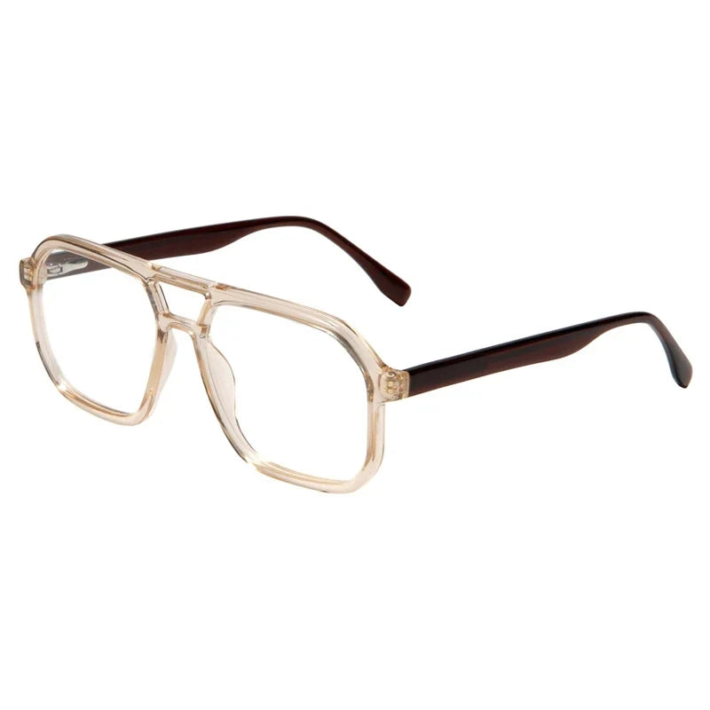 
Gafas de sol estilo aviador con doble puente de acetato - Rosa