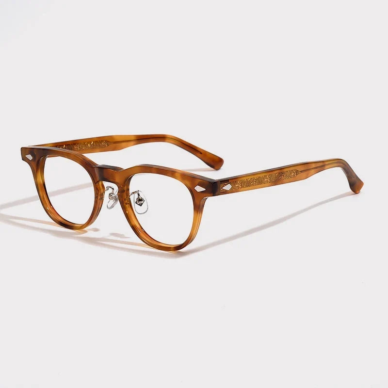
Gafas de acetato con puente de cerradura tipo panto - Carey