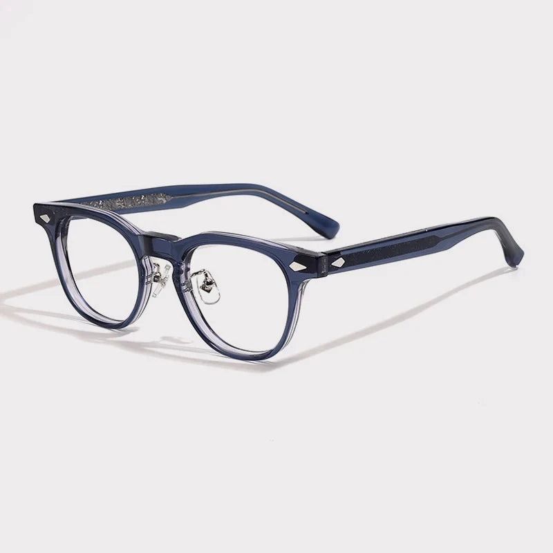 
Gafas de acetato con puente de cerradura tipo panto - Azul