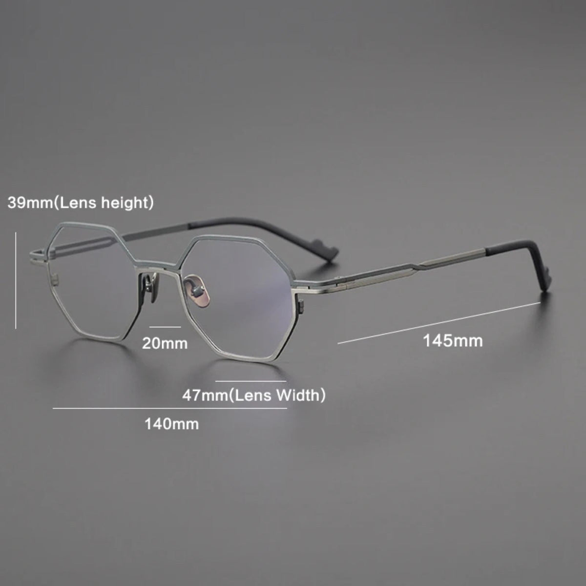 
Gafas geométricas de titanio azul mate - Imagen 5