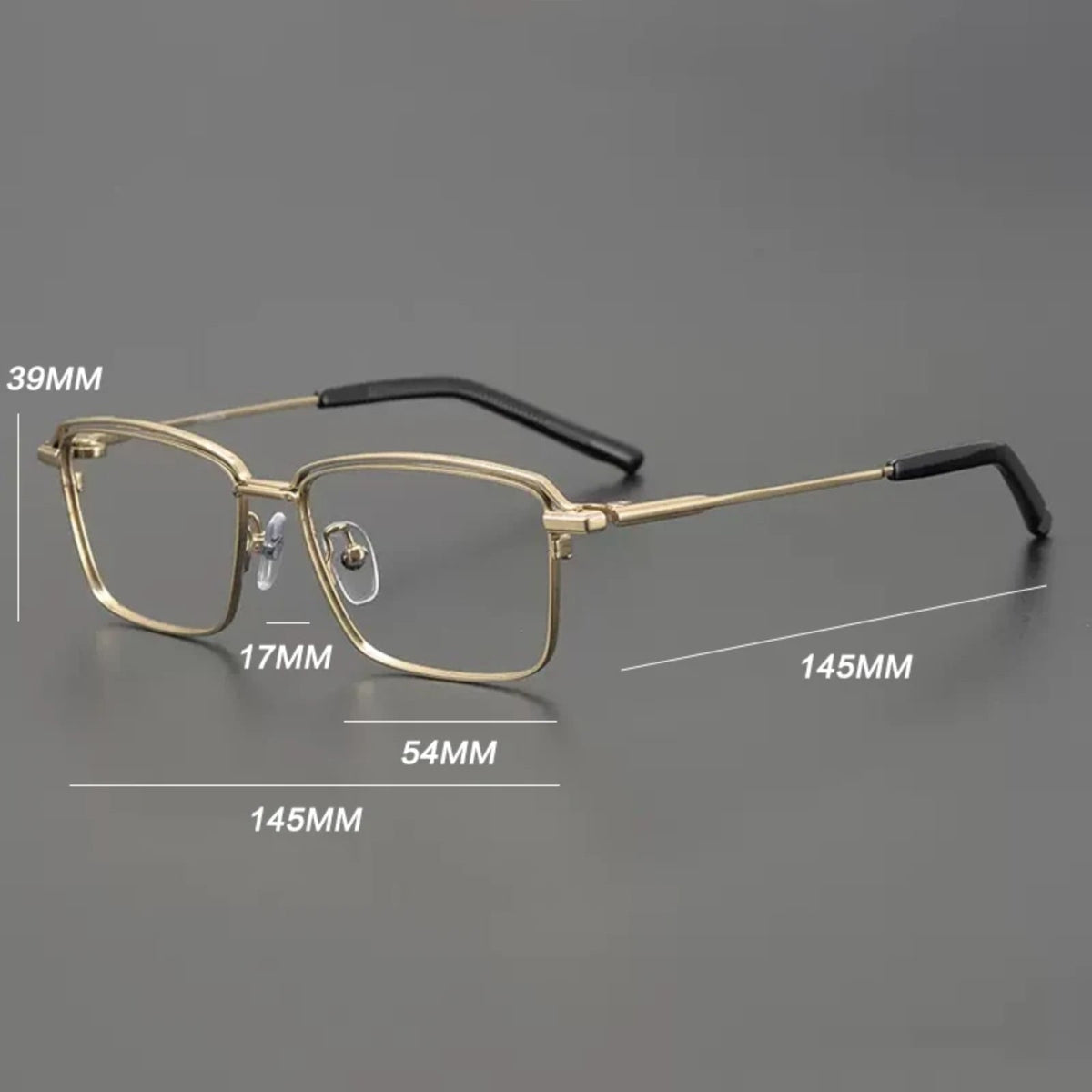 
Gafas cuadradas minimalistas de titanio