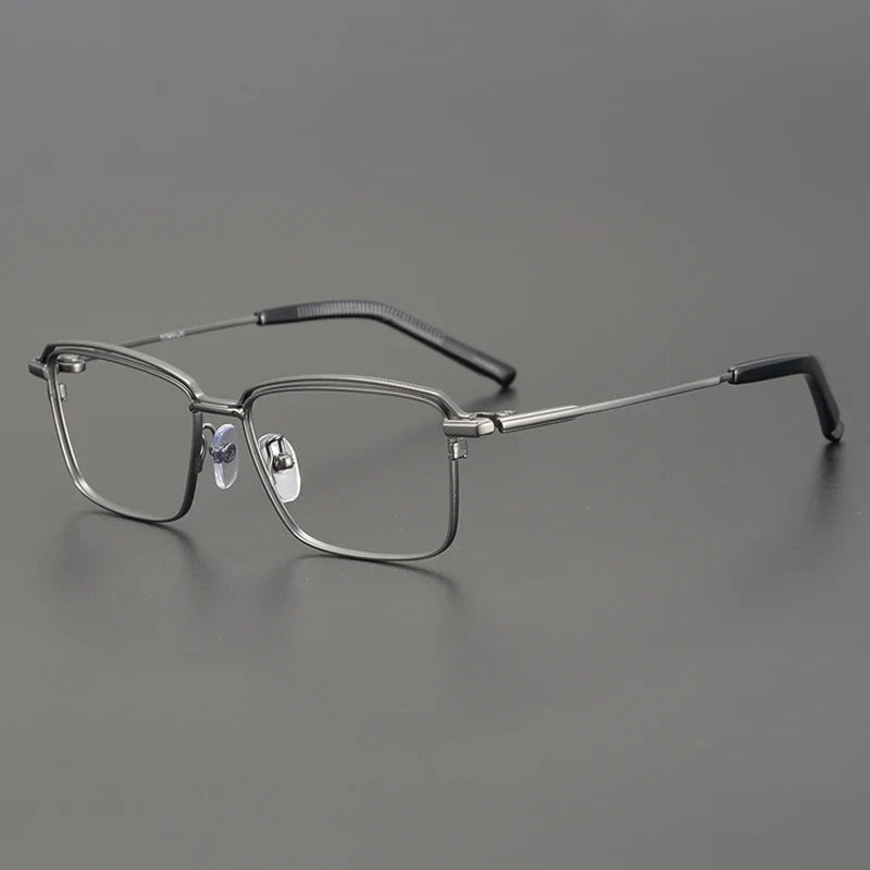 
Gafas cuadradas minimalistas de titanio - Gris metálico