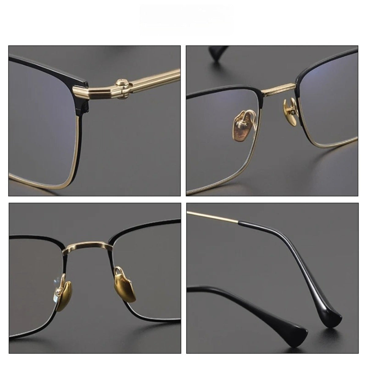 
Gafas cuadradas grandes de titanio