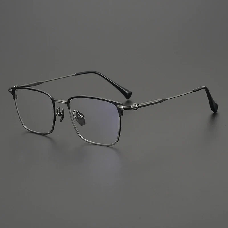 
Gafas cuadradas grandes de titanio - Gris metálico