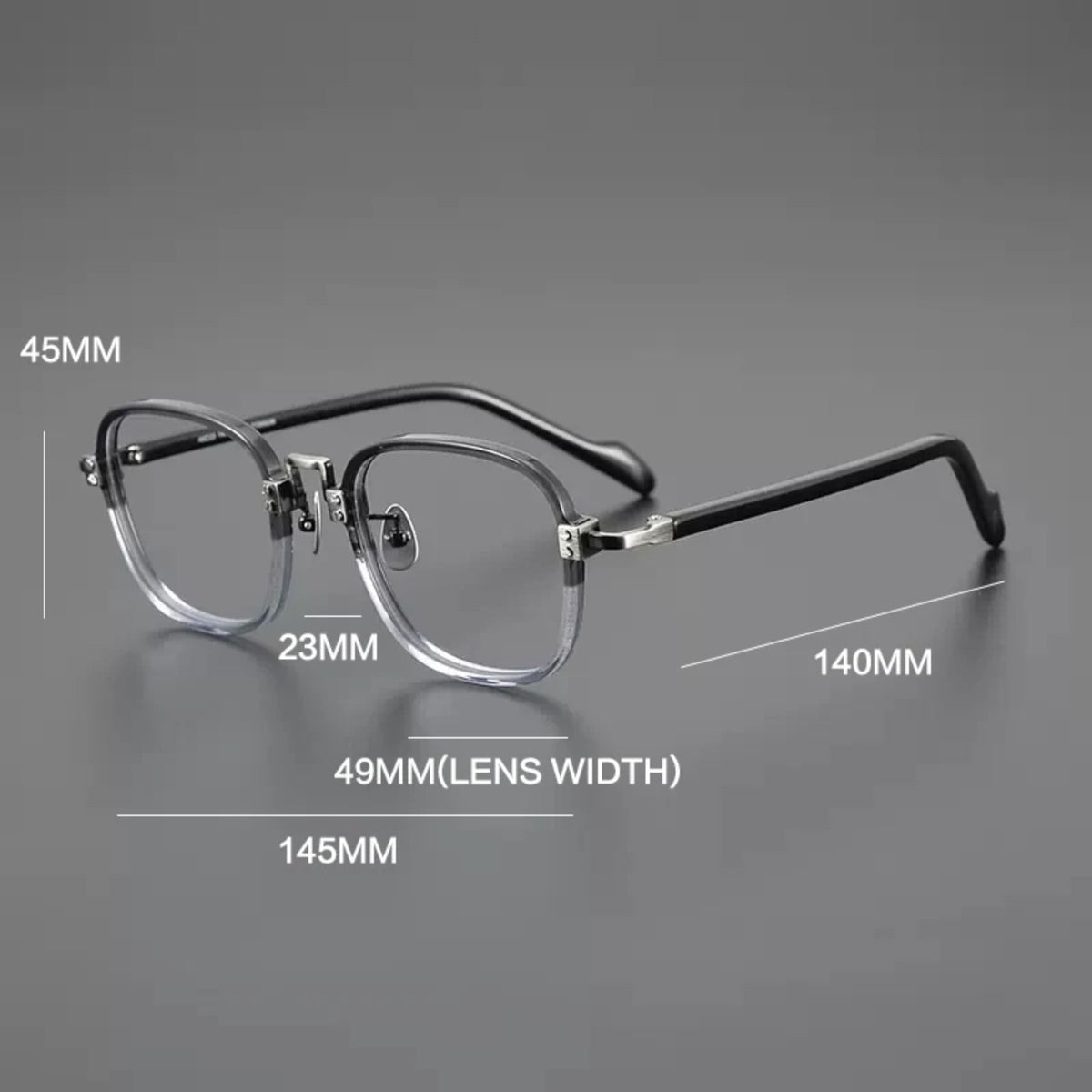 
Gafas cuadradas de acetato y titanio a rayas - Imagen 6