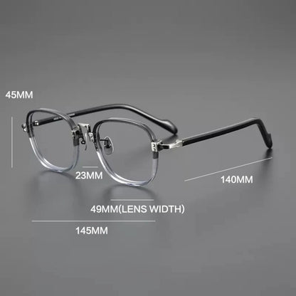 
Gafas cuadradas de acetato y titanio a rayas - Imagen 6