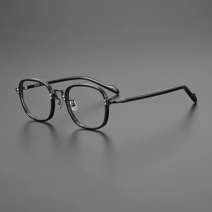 
Gafas cuadradas de acetato y titanio a rayas - Imagen 4