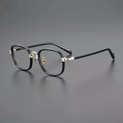 
Gafas cuadradas de acetato y titanio a rayas - Imagen 5