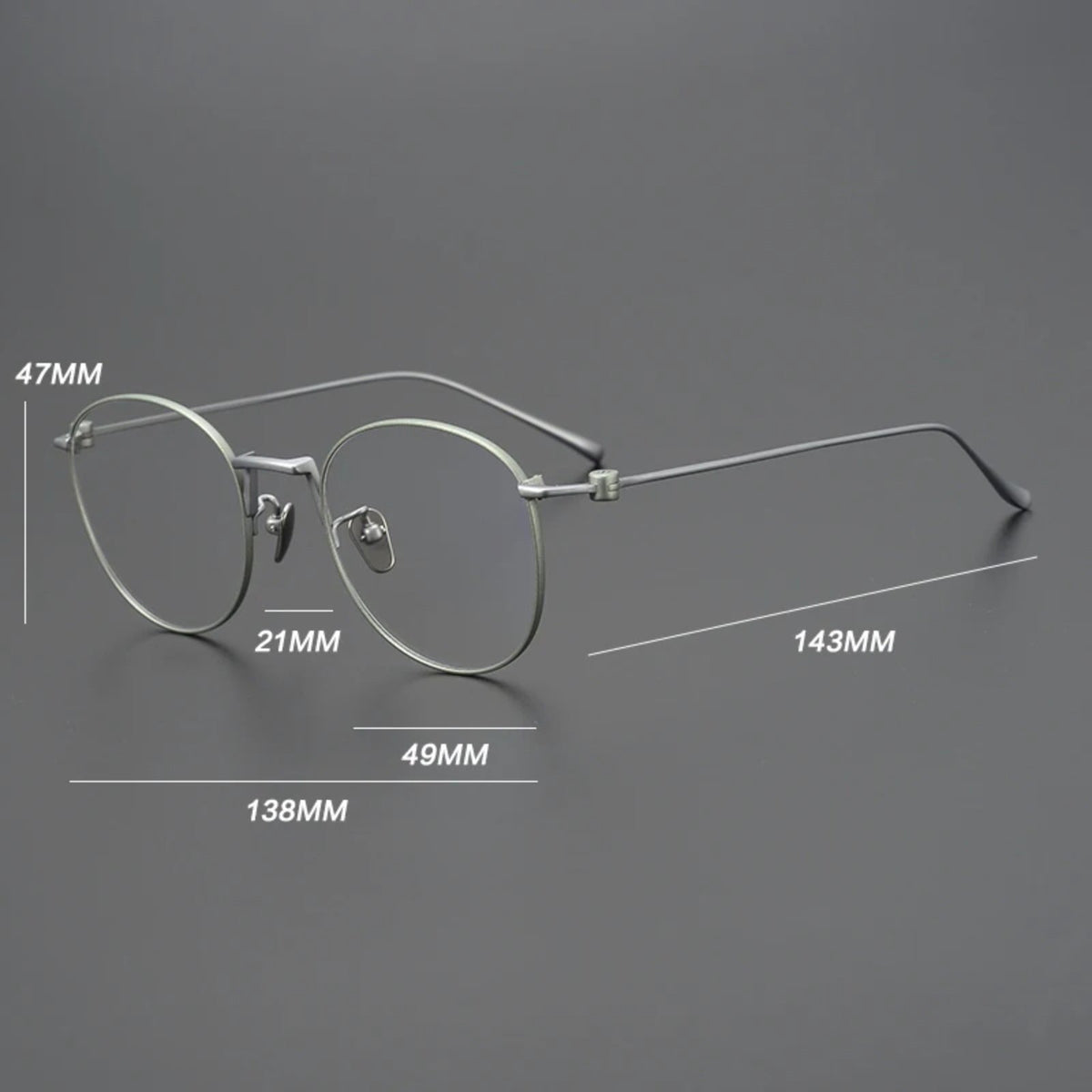 
Gafas redondas de alambre de titanio - Imagen 7