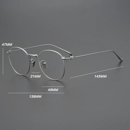 
Gafas redondas de alambre de titanio - Imagen 7