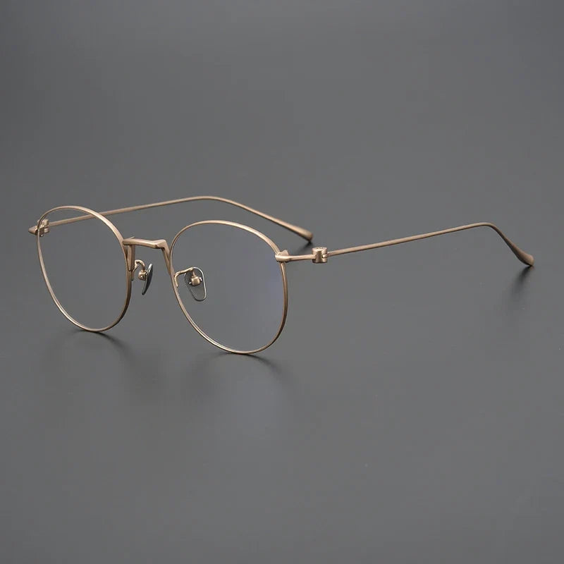 
Gafas redondas de alambre de titanio
