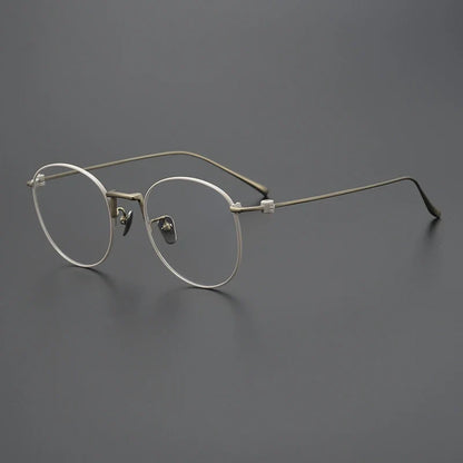
Gafas redondas de alambre de titanio - Imagen 4
