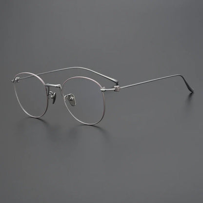 
Gafas redondas de alambre de titanio - Imagen 5