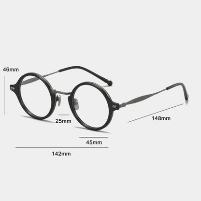 
Gafas redondas Windsor de acetato y titanio - Imagen 4