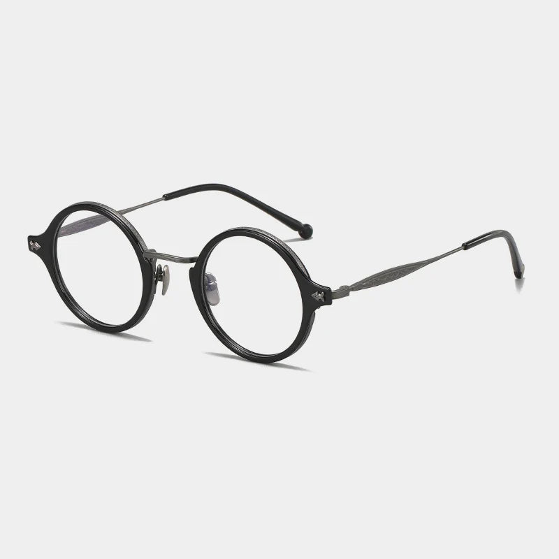 
Gafas redondas Windsor de acetato y titanio