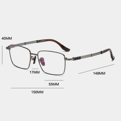 
Gafas cuadradas de titanio con detalles en madera - Imagen 6