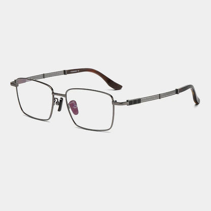 
Gafas cuadradas de titanio con detalles en madera - Imagen 5