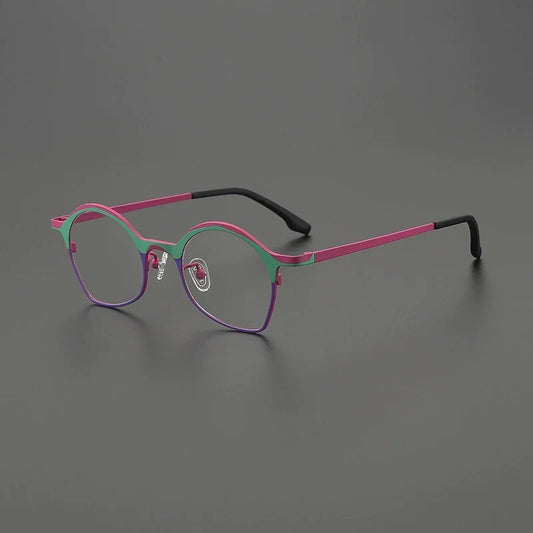 Gafas Panto de titanio mate