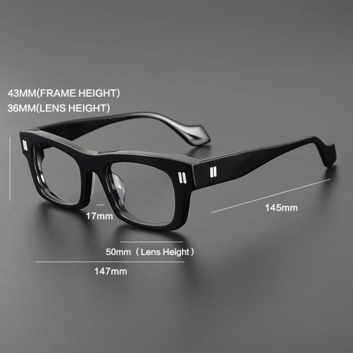 
Gafas cuadradas gruesas de acetato - Imagen 6