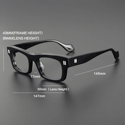 
Gafas cuadradas gruesas de acetato - Imagen 6