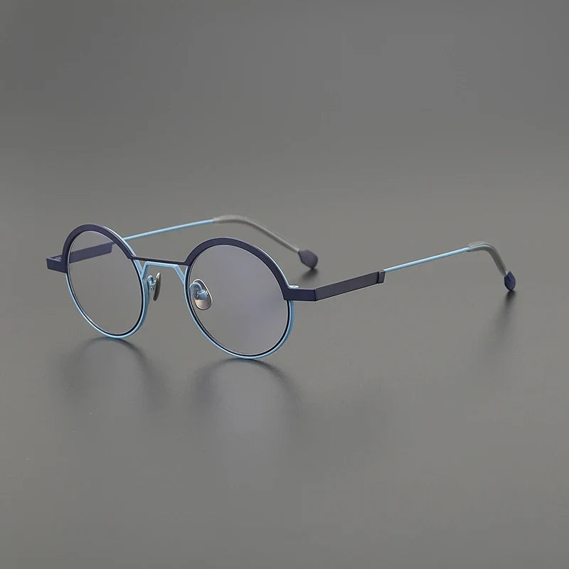 
Gafas redondas de titanio ultraligeras - Azul
