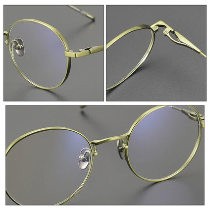 
Gafas redondas de titanio coreanas - Imagen 6