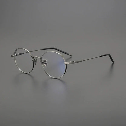 
Gafas redondas de titanio coreanas - Imagen 4
