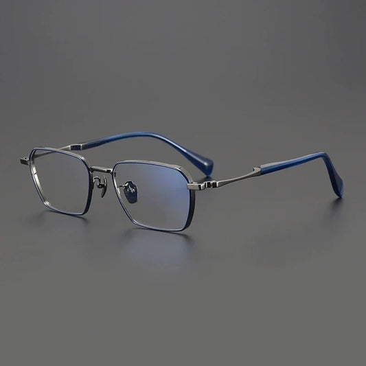 Gafas cuadradas grandes de titanio
