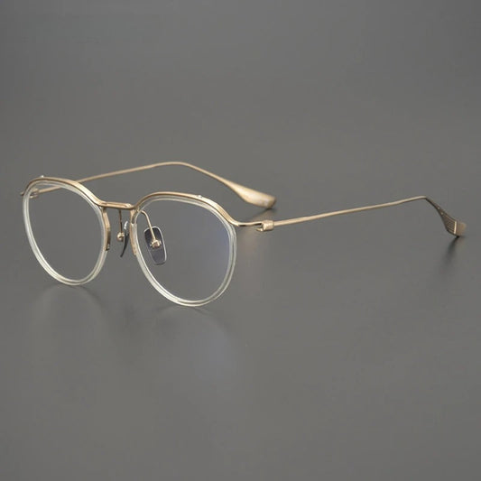 Gafas redondas de titanio Windsor coreanas