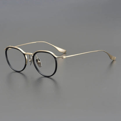 
Gafas redondas de titanio Windsor coreanas - Imagen 3