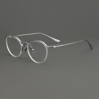 
Gafas redondas de titanio Windsor coreanas - Imagen 4