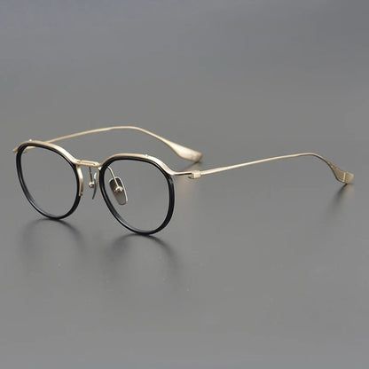 
Gafas redondas de titanio Windsor coreanas - Imagen 6
