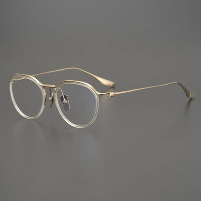 
Gafas redondas de titanio Windsor coreanas - Imagen 8