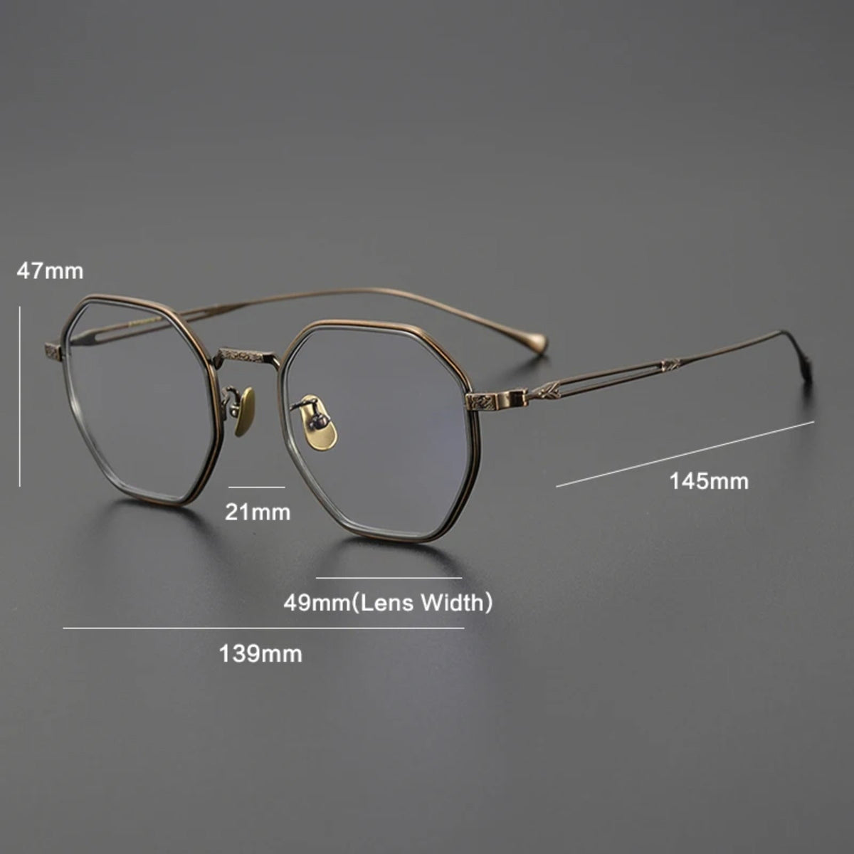 
Gafas geométricas de titanio azul japonés - Imagen 6