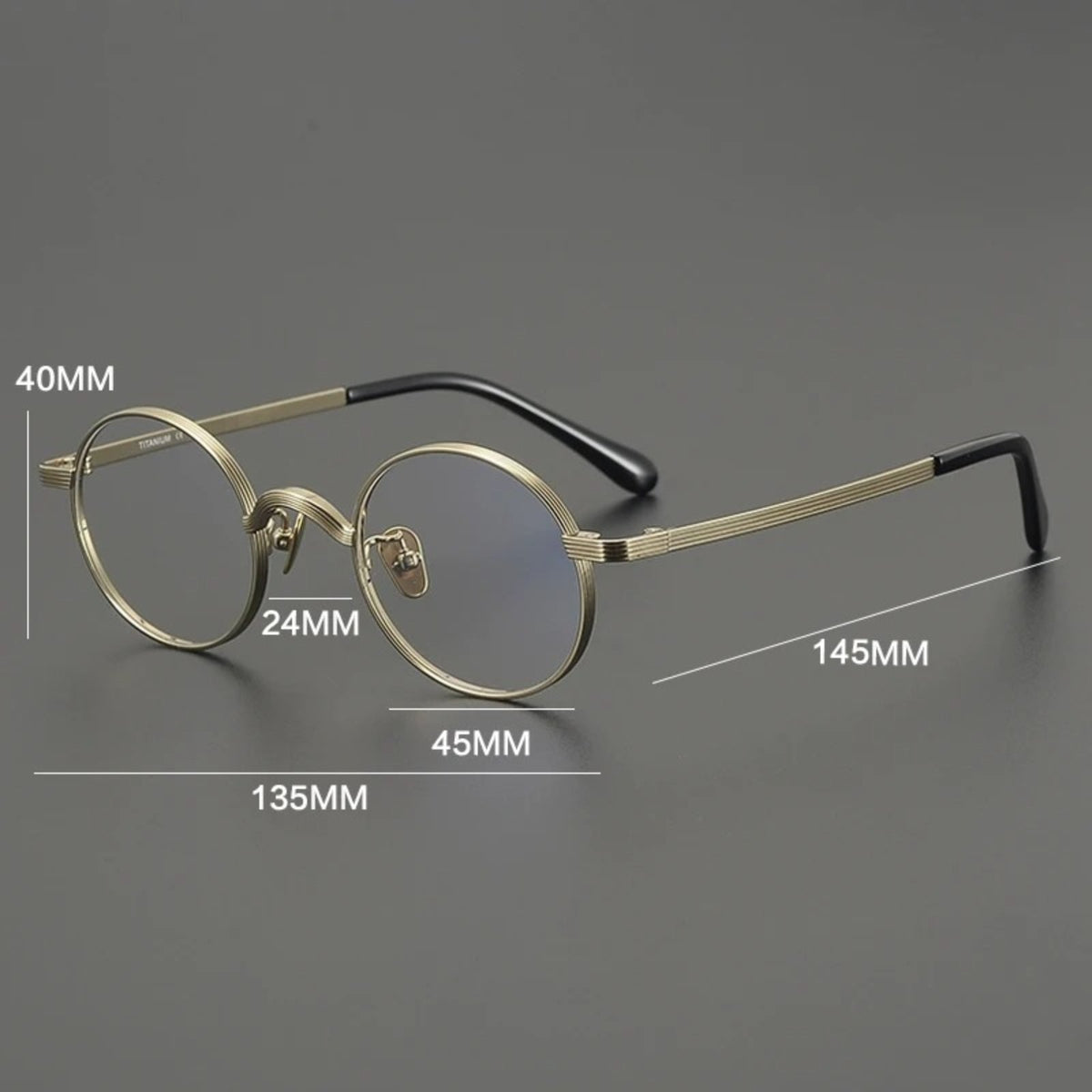 
Gafas redondas antiguas de titanio - Imagen 5