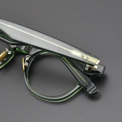 
Gafas de acetato japonés estilo panto con puente de cerradura - Imagen 3